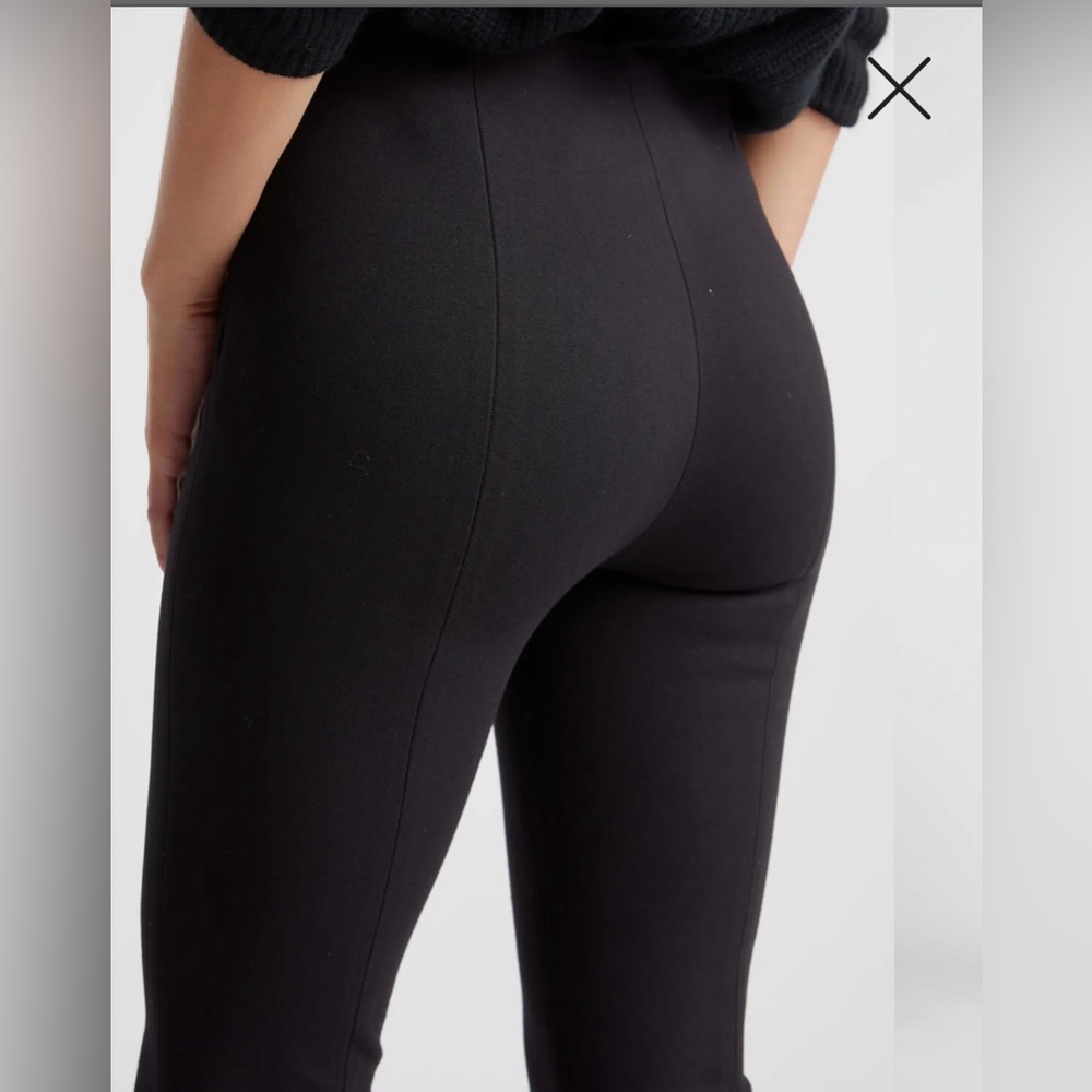 Quince Ultra-Stretch Ponte Pintuck Ankle Pants | 25” inseam | Small - Picture 2 of 9